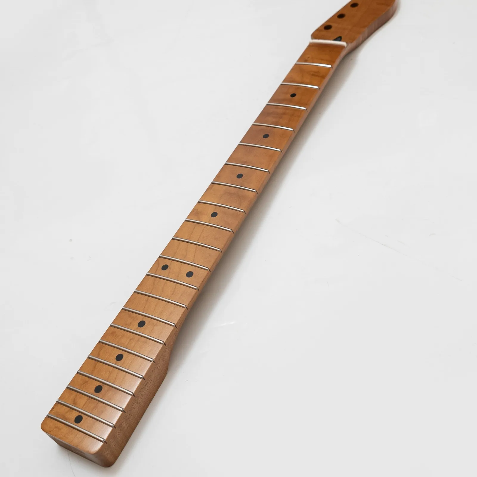 Tiger Flame Roasted Maple Electric Guitar Neck 25.5 Inch 21 Medium Jumbo Stainless Steel Frets 9.5 Radius Bone Nut Modern C