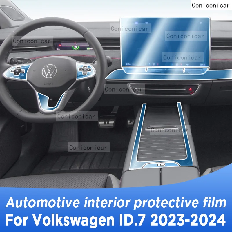 

For VOLKSWAGEN ID.7 2023 2024 Gearbox Panel Navigation Screen Automotive Interior Protective Film Anti-Scratch Sticker