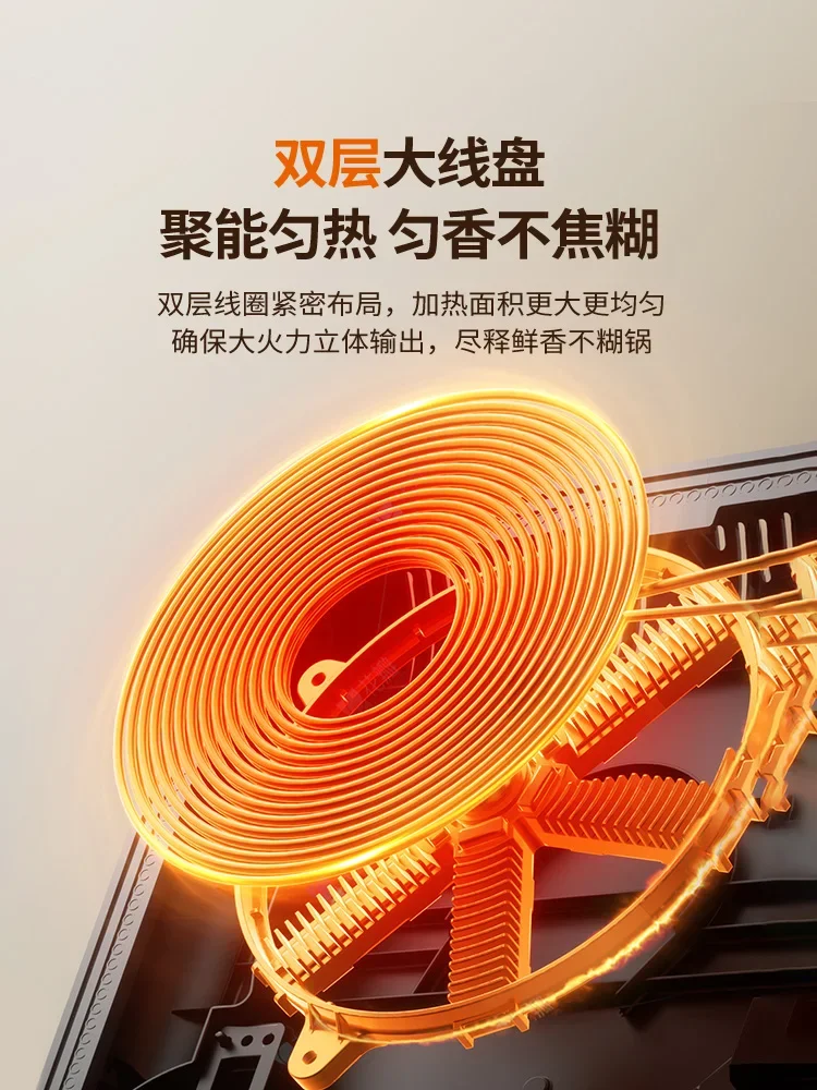 Индукционная плита для жарки, высокая мощность, бытовая многофункциональная энергосберегающая индукционная плита, высокая огневая мощность