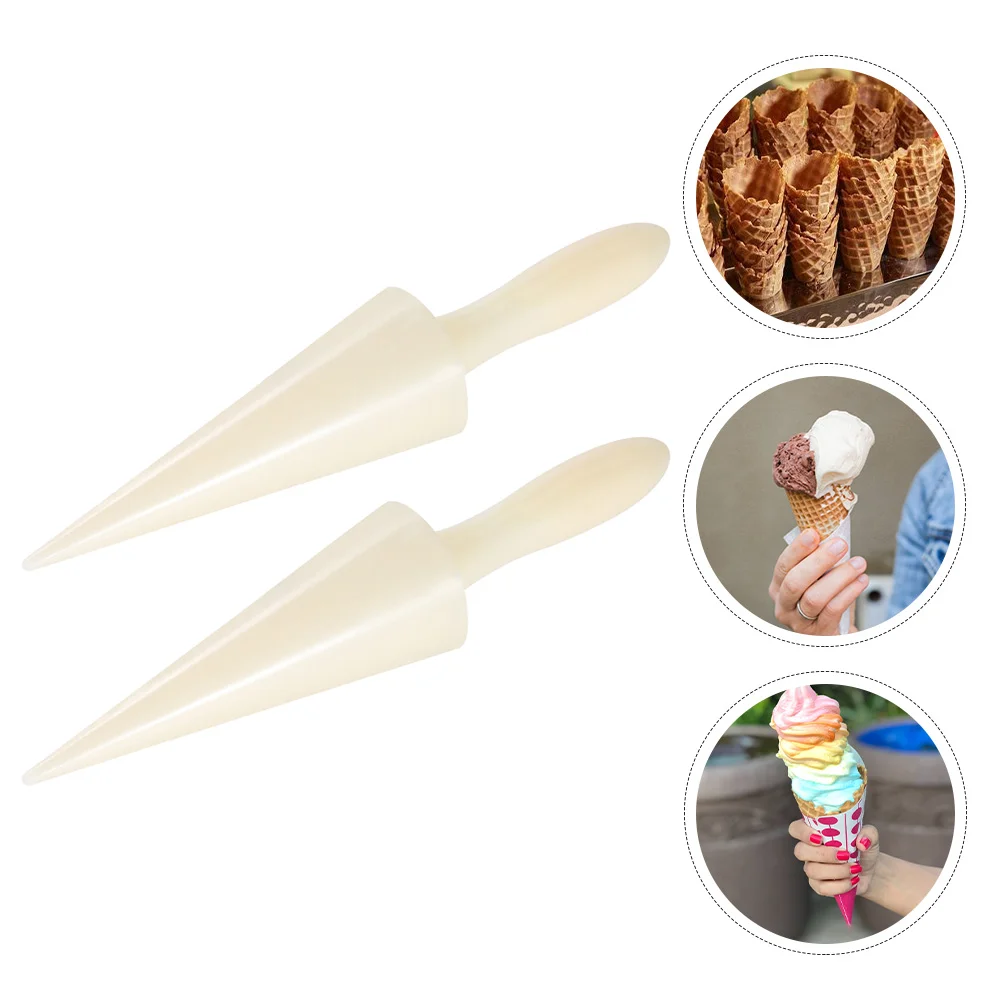 2 Pcs Ice Cream Mold Cone Maker Egg Roller Machine DIY Accessory Making Abs Waffle