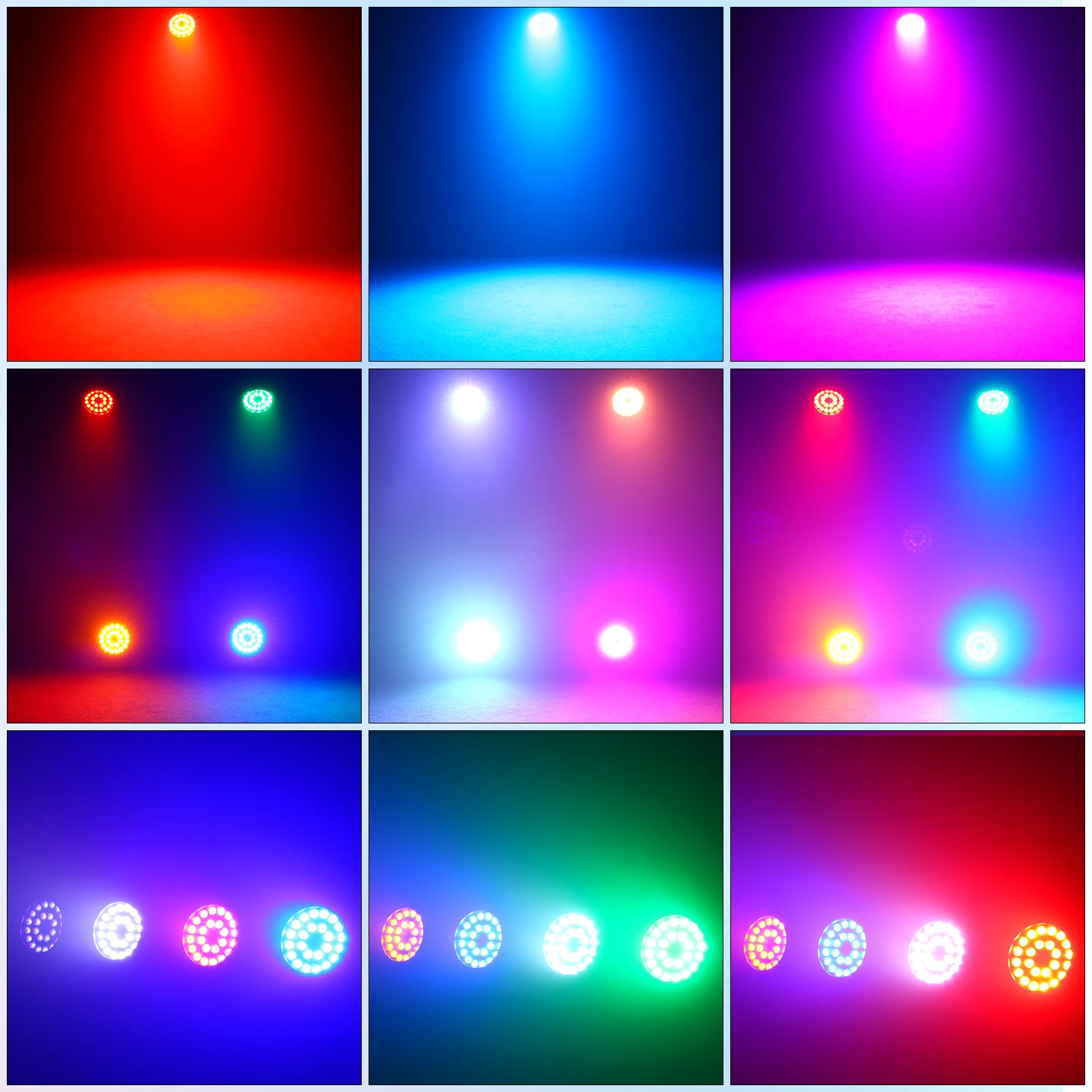 U'King Wasserdichtes RGBWA+UV Par Licht DMX512 24x10W 6in1 LED Bühnenlicht DJ Licht für Disco Dance Hall Party Bar Performance – Detail 2