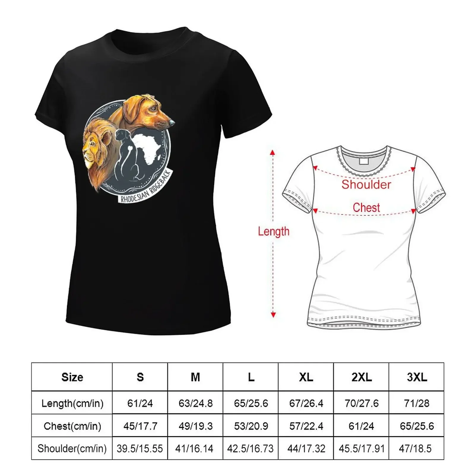 Rhodesian Ridgeback watercolor T-shirt cute clothes cute tops female summer clothes for Women