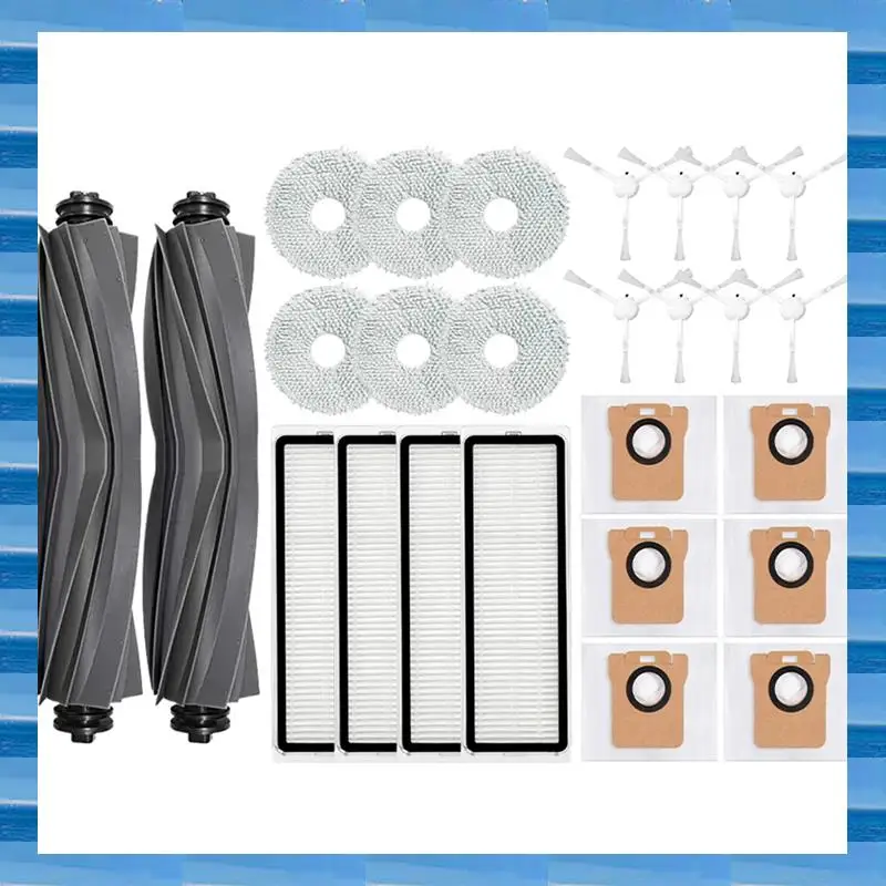 

Аксессуары для робота-пылесоса Xiaomi Robot Vacuum X10+ X10 Plus B101GL: основная и боковые щетки, HEPA-фильтр, мешок для сбора пыли, тряпка для мытья полов