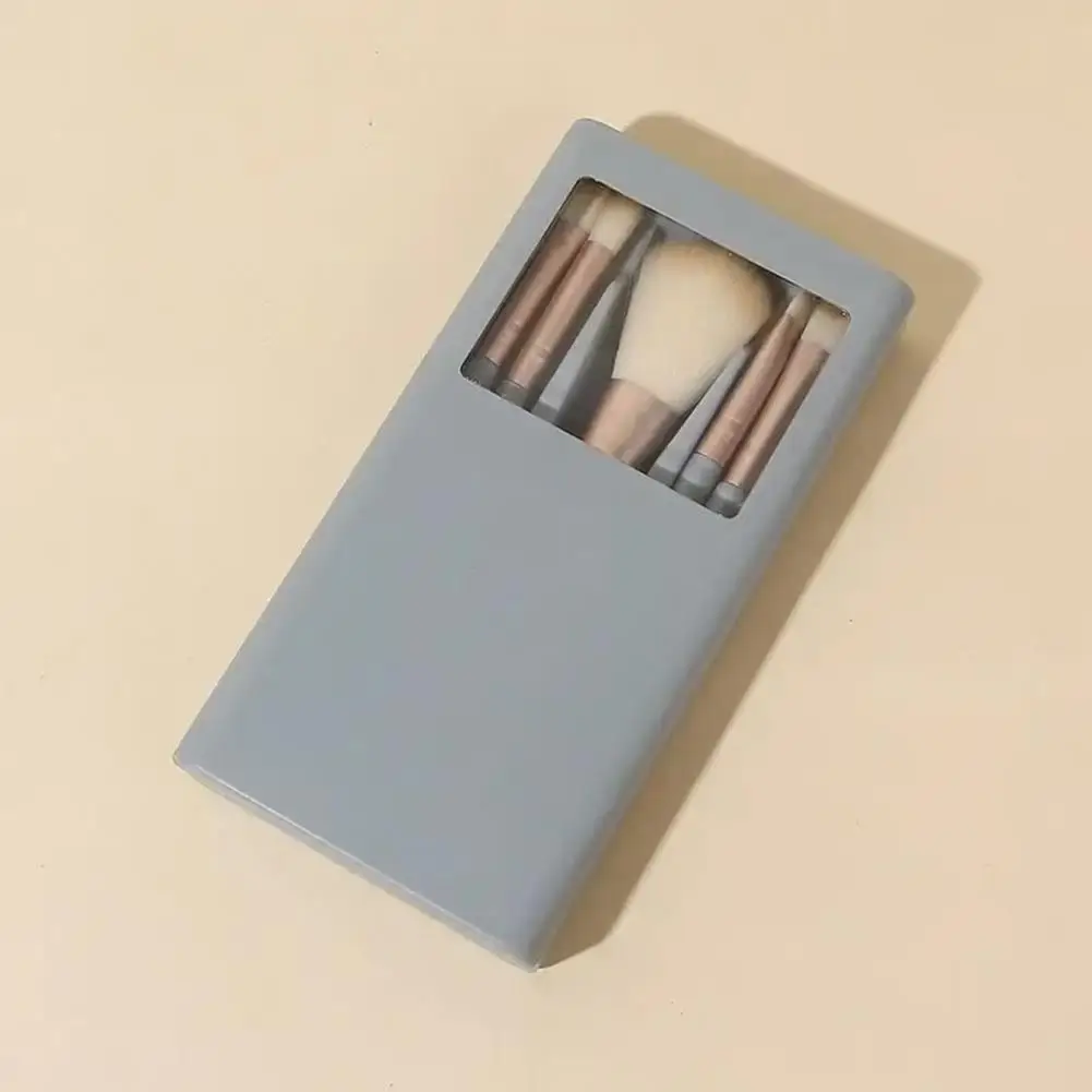 Women Makeup Brushes Professional Women's Makeup Brush Kit with Mirror Storage Box 5 Piece Set for Eye Shadow Blush Application