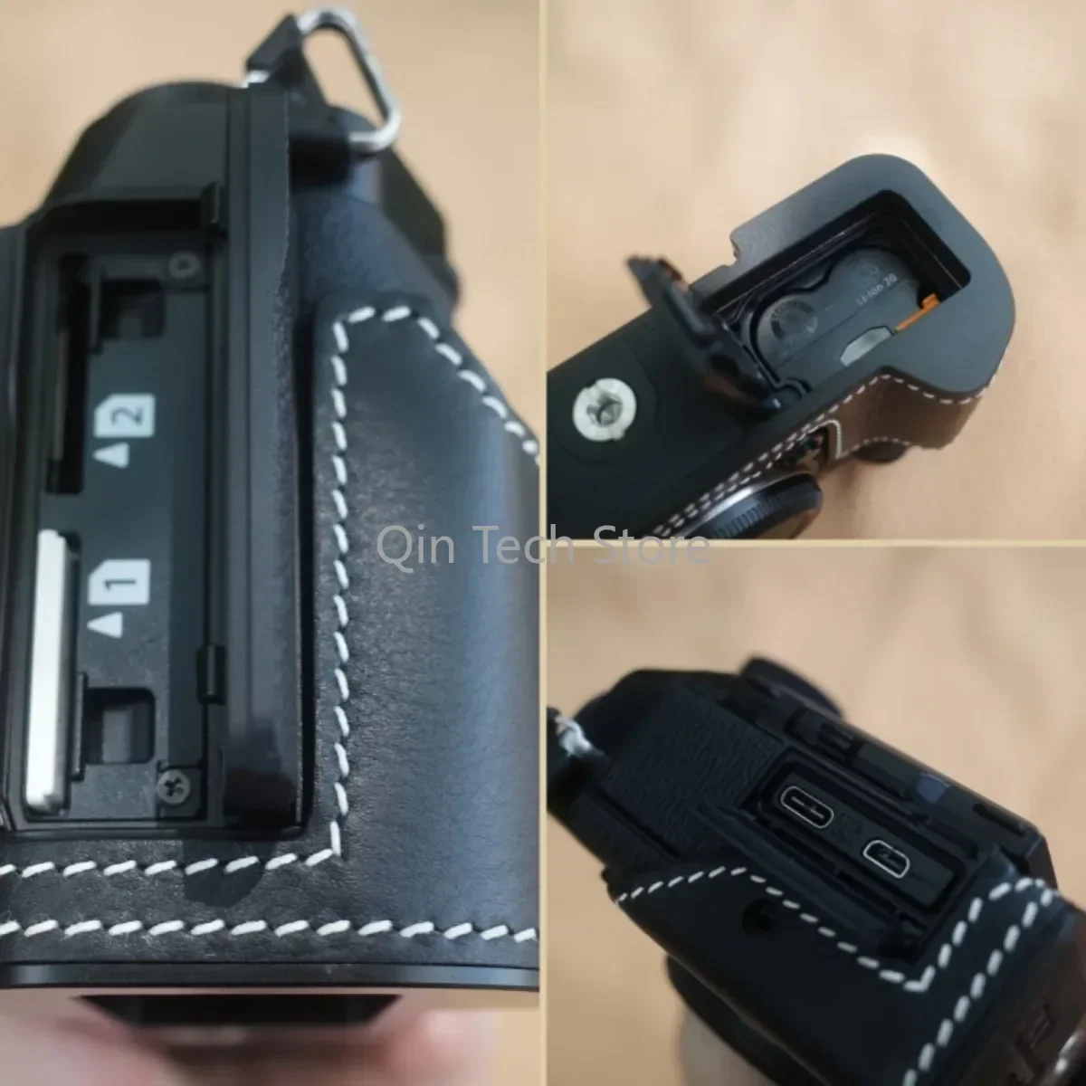 Bolsa de cuero Real hecha a mano para cámara, funda protectora de media cubierta con Base para Fuji XT5 Fujifilm X-T5, accesorios para fotografía de estudio