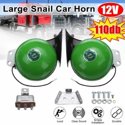 2 pcs Train Horn 12V Super Loud Electric Snail Air Horn For Motorcycle Car Truck Boat
