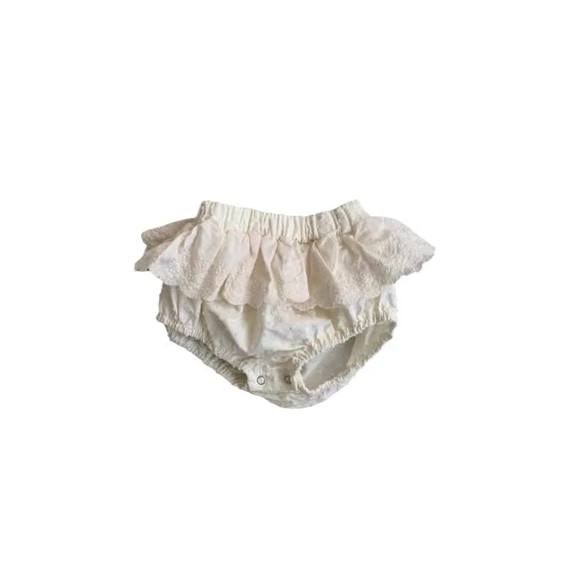 Shorts brodés en dentelle pour enfants, vêtements pour bébés, style coréen, décontracté, simple, à la mode, nouveau, été