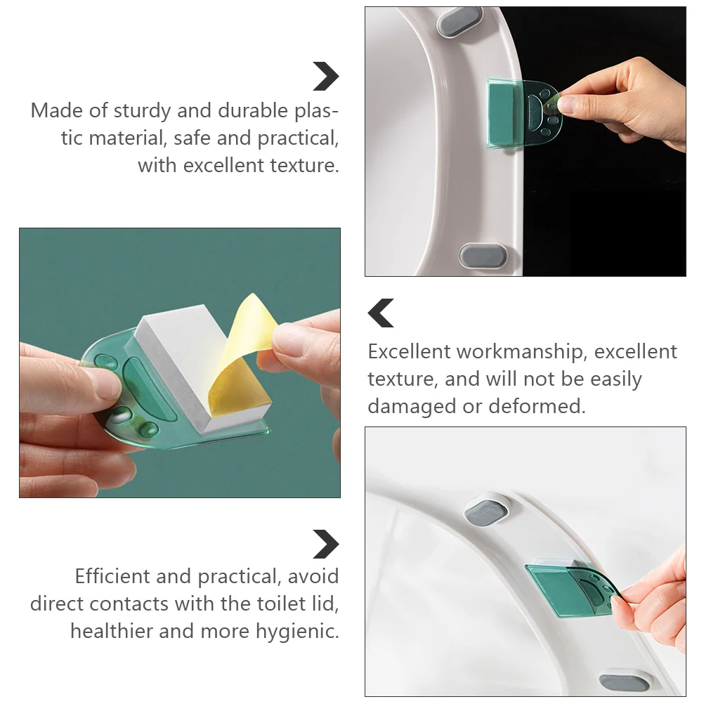 

2Pcs Closestool Cover Lifter Toilet Seat Supplies Heavy-Duty Plastic Handle Efficient Operation Hygienic Solution for Daily