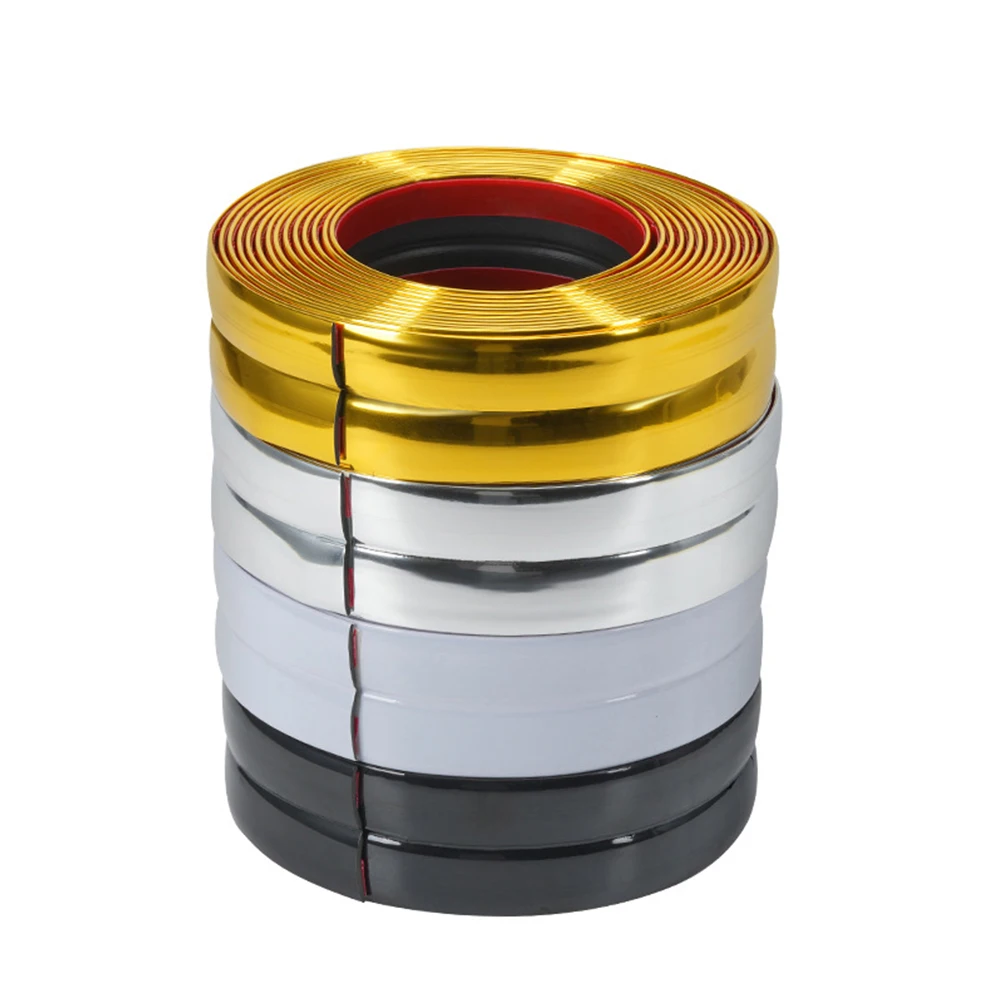 Corner Protection Strip Silver PVC Skirting Line Waterproof Long-lasting Daily Wear And Tear Resistant For Home