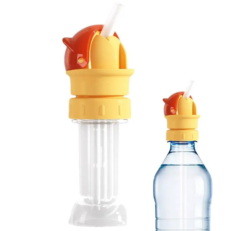 Water Bottle Top Adapter Silicone Bottles Top Spout Adapter Replacement Bottle Topper Spout Adapter Baby Self Drinking StrawCap