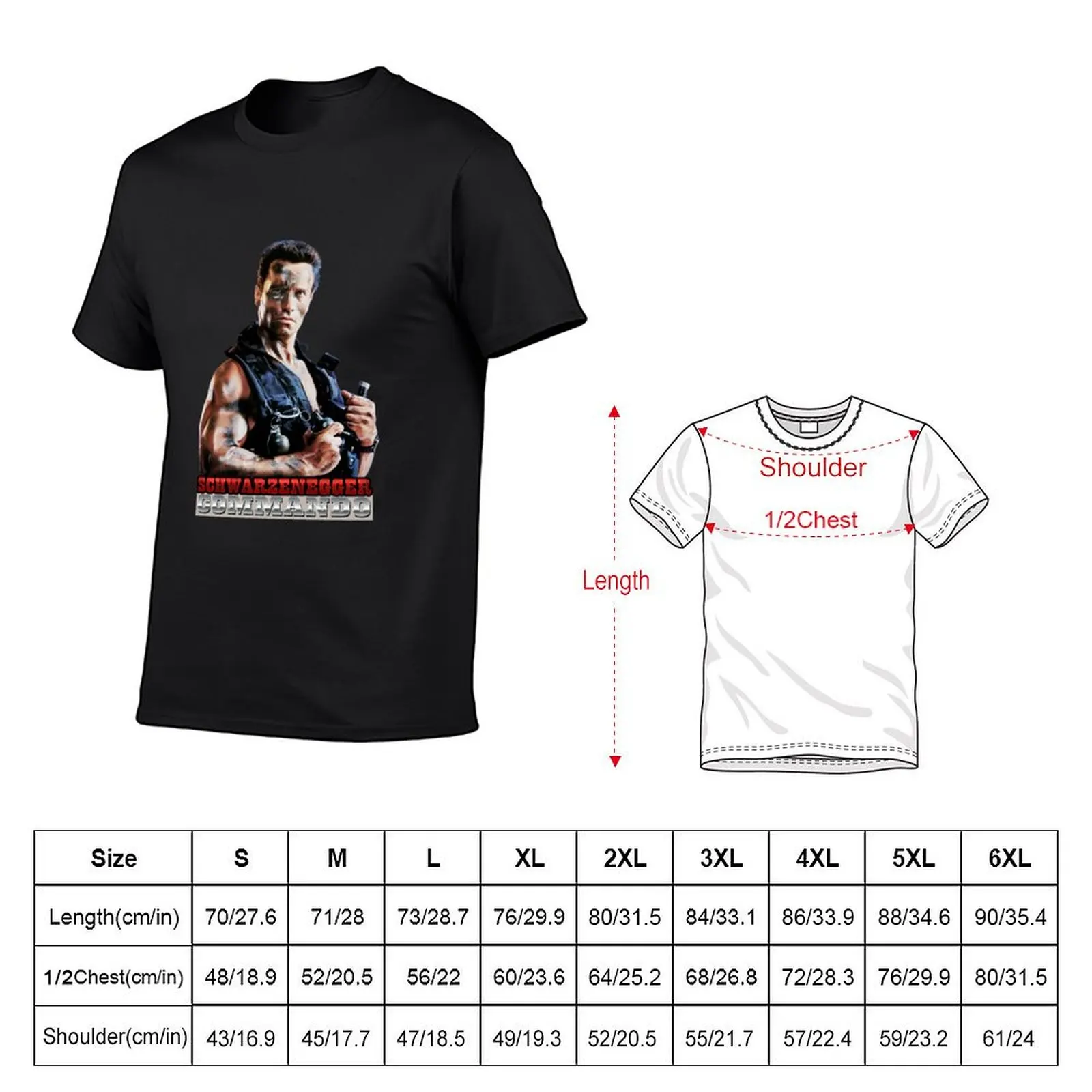 Arnold Schwarzenegger Commando Classic T-Shirt basketball graphic tees boys animal print plain men clothes