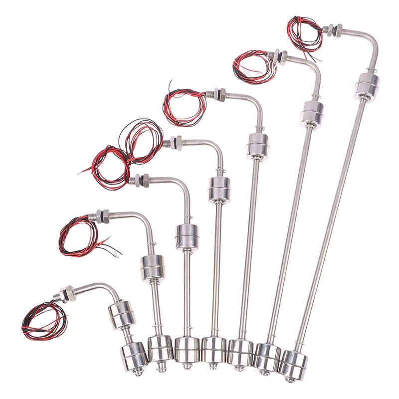 Side Mount L Type Stainless Steel Float Switch Tank Liquid Water Level Sensor Double Ball Float Switch Tank Pool Flow Sensors