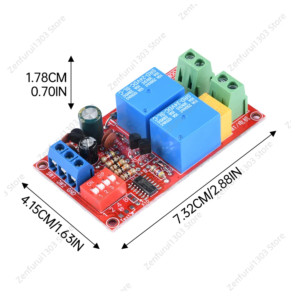 5/12/24V DC Motor Controller Relay Board Forward Reverse Control Limit Start Stop Switch Pusher Electric Curtain Automatic Door