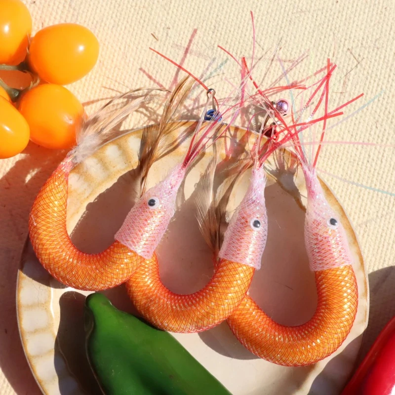 2 قطعة/3 قطعة الروبيان الاصطناعي استبدال رأس إغاظة القط عصا ريشة القط لعبة هريرة اللعب التفاعلية الحيوانات الأليفة #3