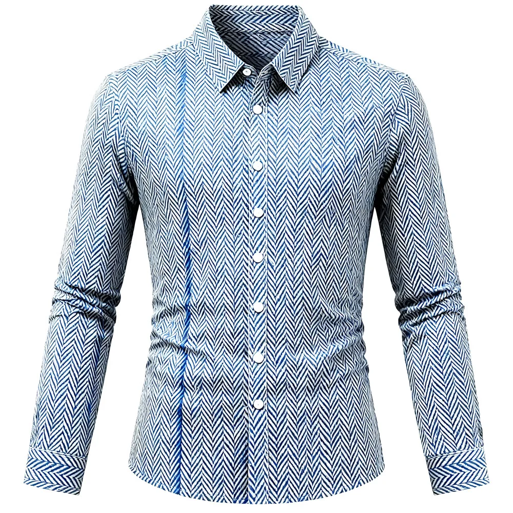 

New Men's Soft Short-Sleeved Simple Business Casual Style Grinch Shirt with Reindeer Print Hawaiian New Year Gift Men's Clothes