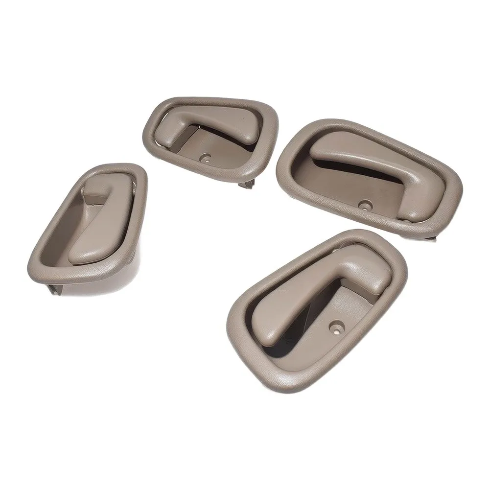 Beige Interior Door Handle Reliable Daily Use Robust Plastic Construction Sleek Design Style For Daily Commuting