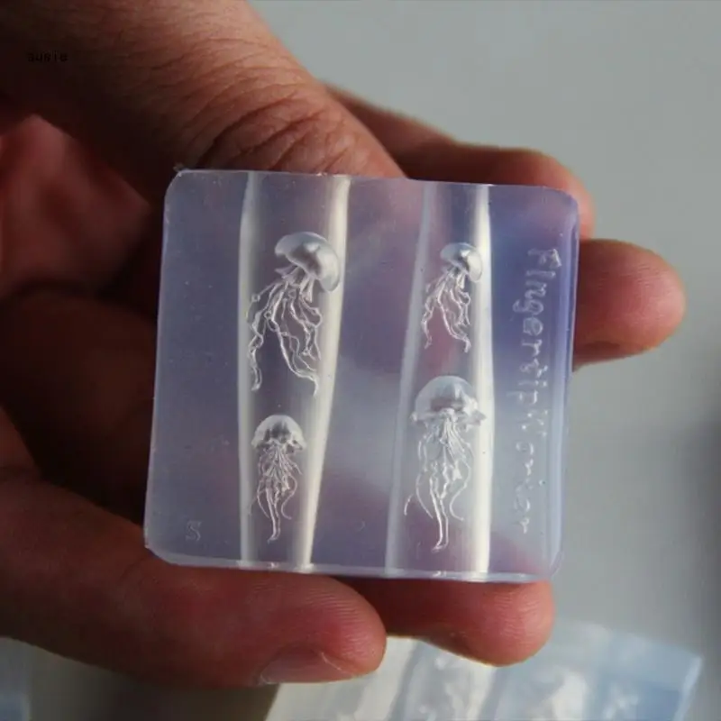 Flexible Stamping Mold Jellyfish Manicure Mould for Nail Art Enthusiasts X7YA