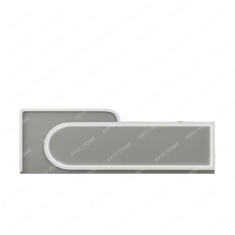 Simple modern clothing store checkout page Company front desk
