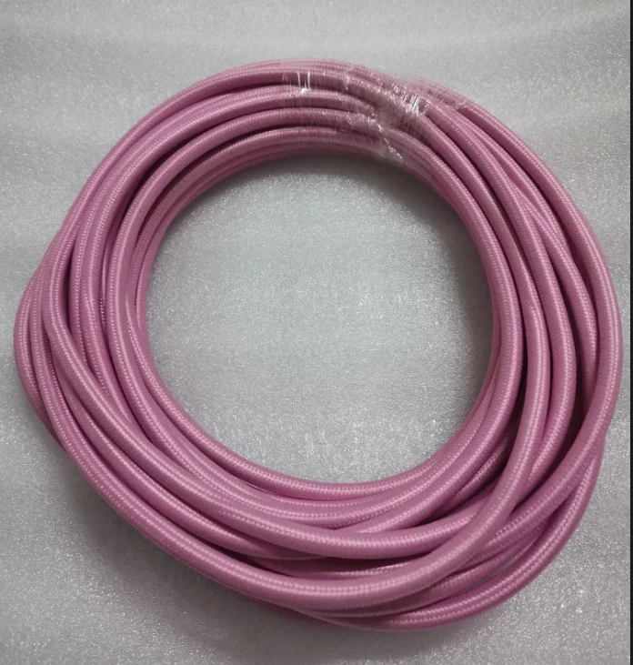 2m 3m 5m 10m 250V 2 Core 0.75mm2 Textile Electric Wire Fabric Cloth Braided Flex Cable Vintage Lamp  Cord