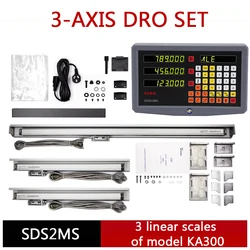 SINO 3 Axis SDS2-3MS Grating CNC Milling Digital Readout Display DRO SDS3MS Lathe Machine Counter 3pc KA300 KA500 Linear Scale