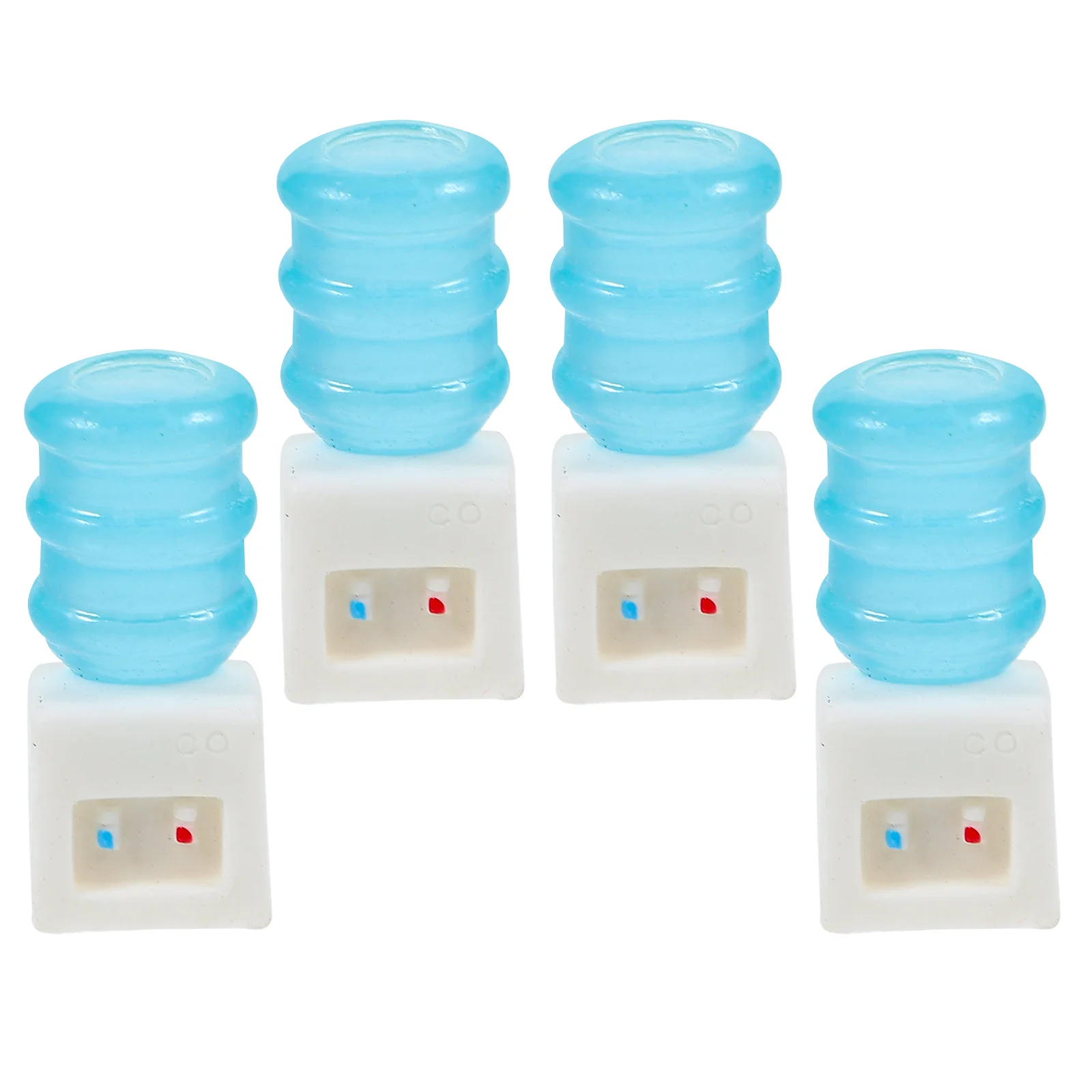 4 Pcs Mini Water Dispenser Model for Decor House Plaything Plastic Tiny Cute