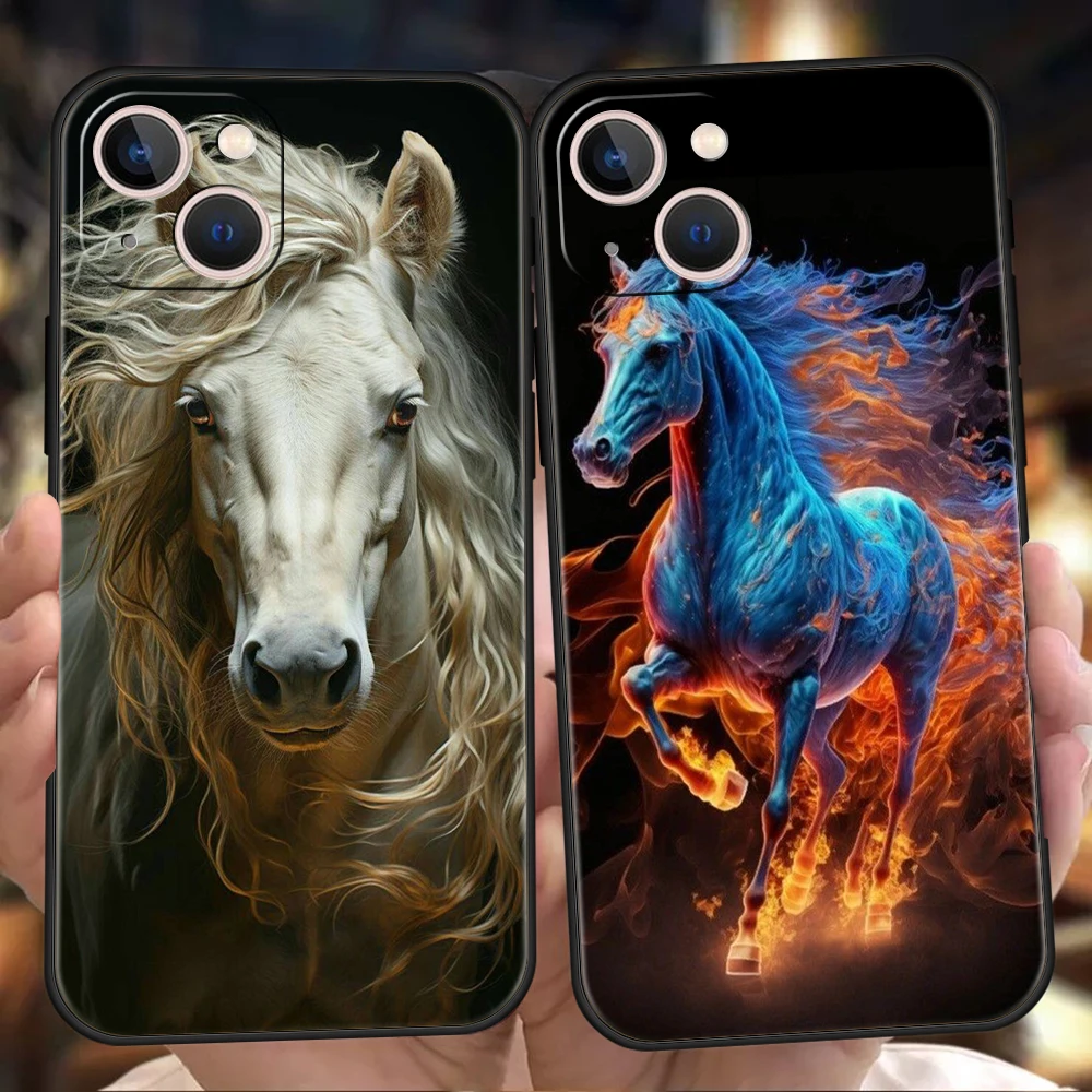 Frederik The Great Beauty Horse Phone Case Cover for iPhone 16 15 14 13 12 Pro Max XR XS 11 7 8 Plus Shockproof Soft Shell