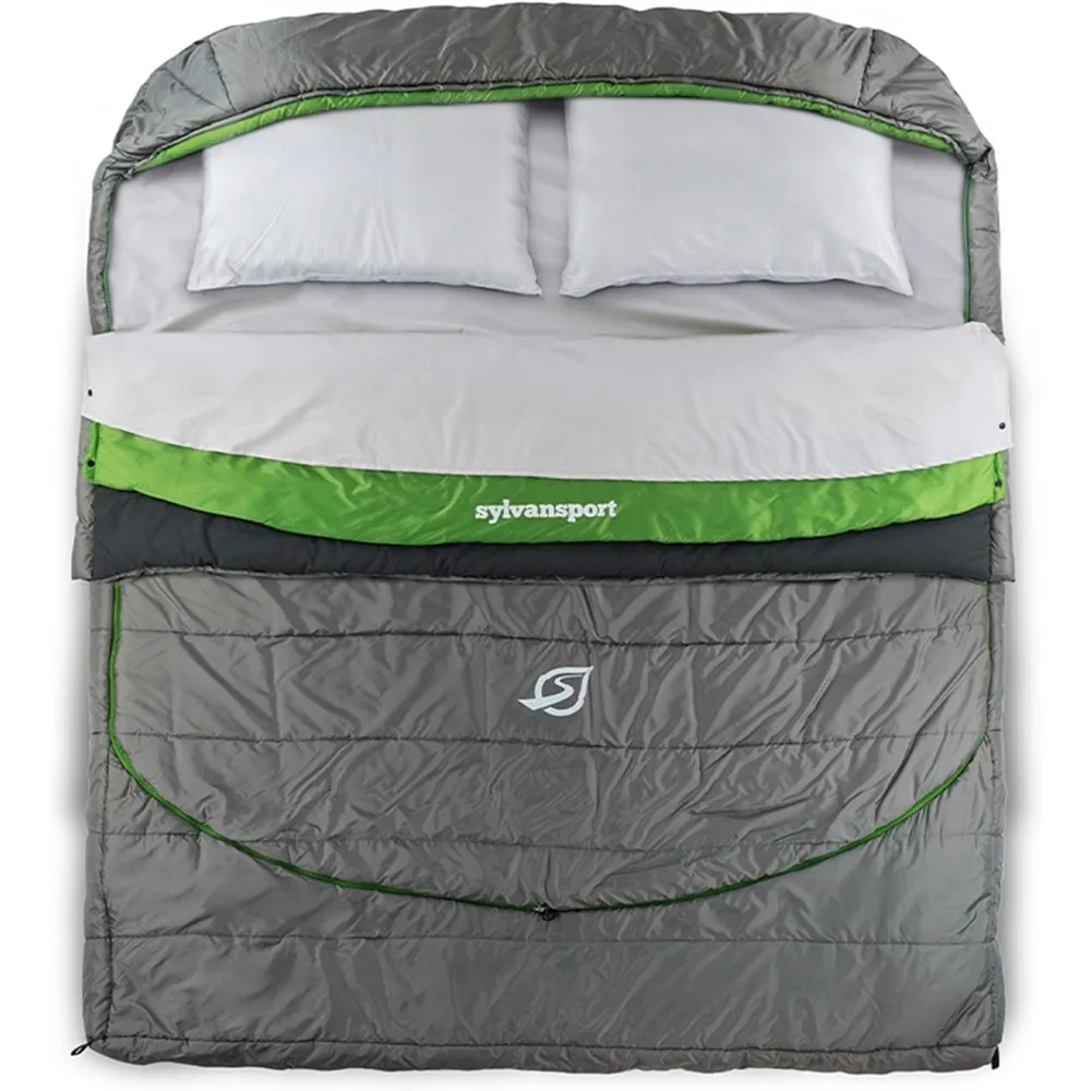 Cloud Layer Sleeping Bag for Adults - Adjustable Layers for 3-4 Season Use - Integrated Cotton Sheet