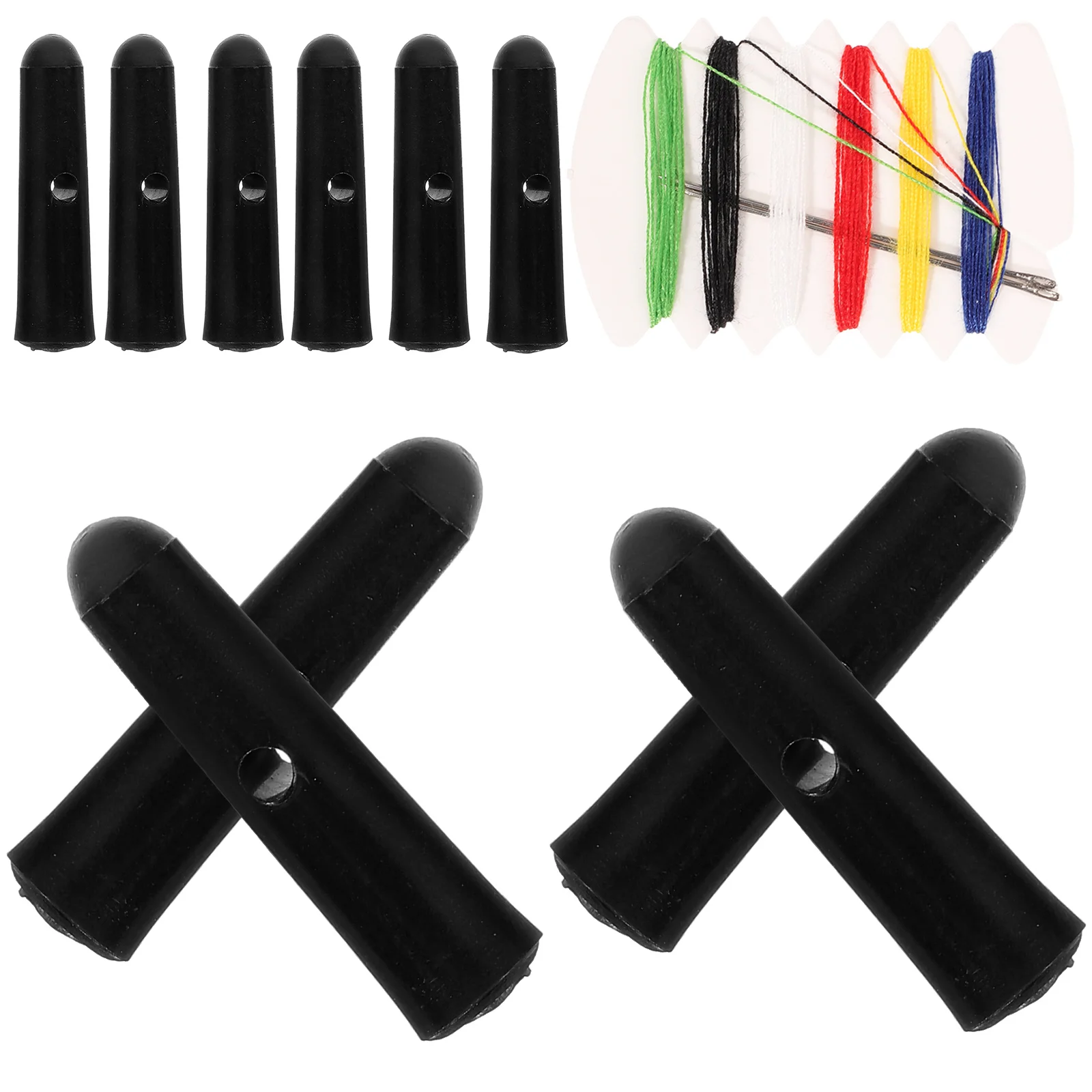 10 Pcs Umbrella Tail Beads Long Handle Repair Parts Accessories Foldable Bone Covers Metal Folding