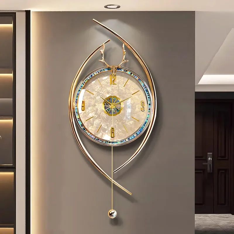 

Luxury Living Room Wall Clock Unique Design Gold Home Bedroom Clock Digital Aesthetics Orologio Da Parete Wall Decoration