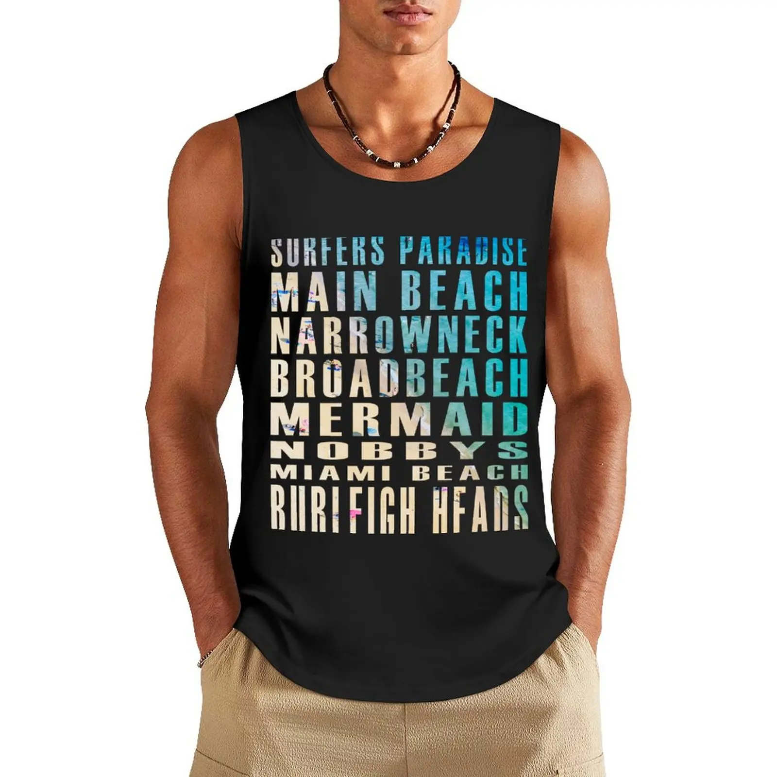 

Gold Coast Beaches Surfers Paradise,Main Beach, Narrowneck, Broadbeach, Mermaid, Nobbys,Miami,Burleigh Heads Tank Top