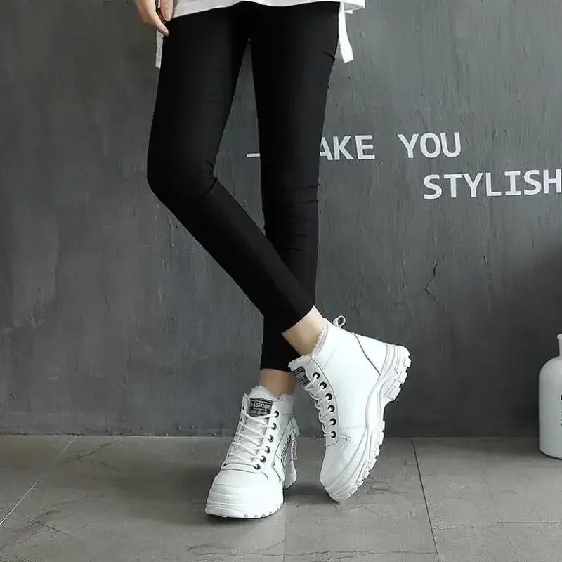 Women Winter Snow Boots 2024 New Fashion Style High-top Shoes Casual Woman Waterproof Warm Woman Female High Quality White Black