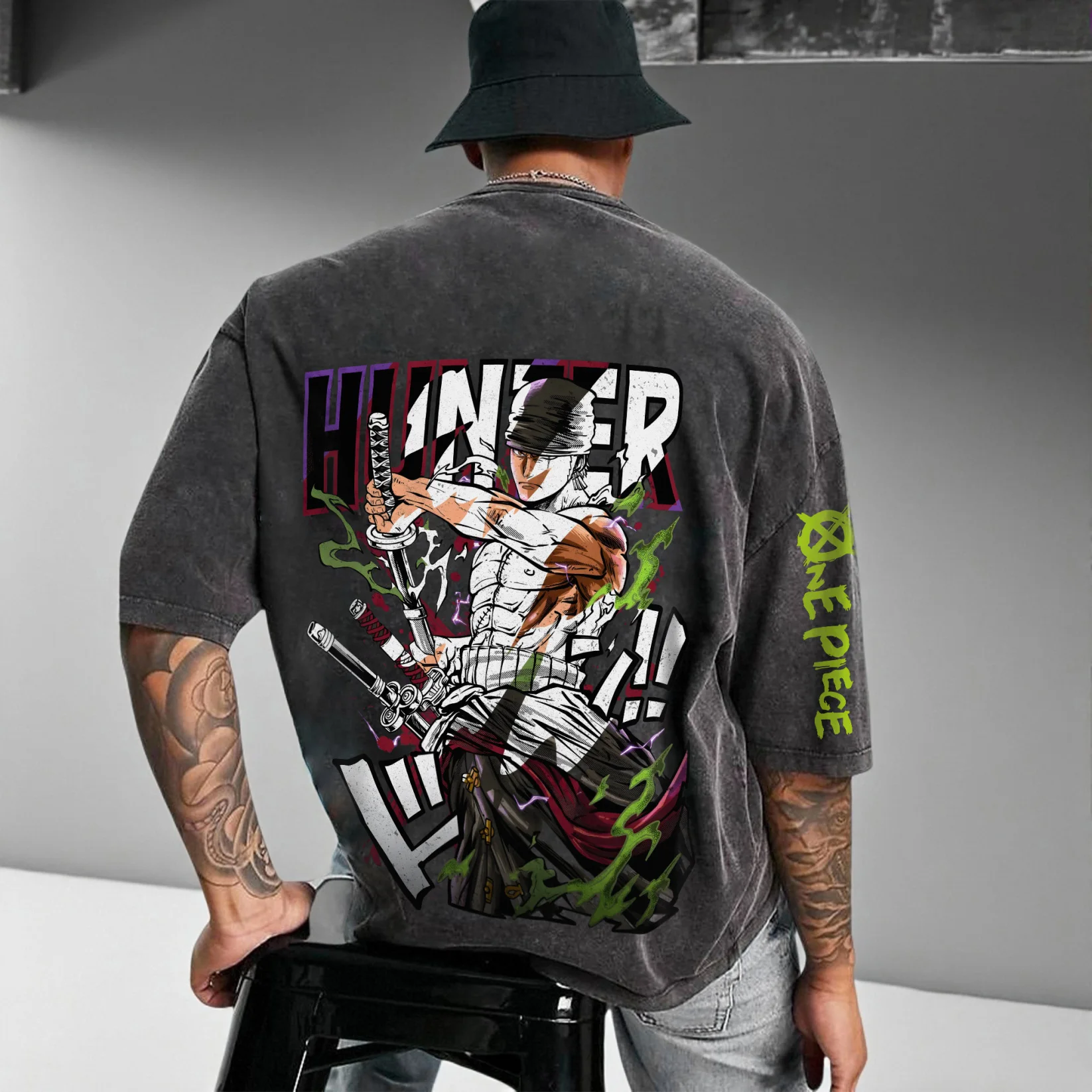 One Piece Action Anime Luffy Zuro Nami Print Men Women Cotton T-shirt Harajuku Y2K Streetwear Summer Casual Graphic Tee Tops