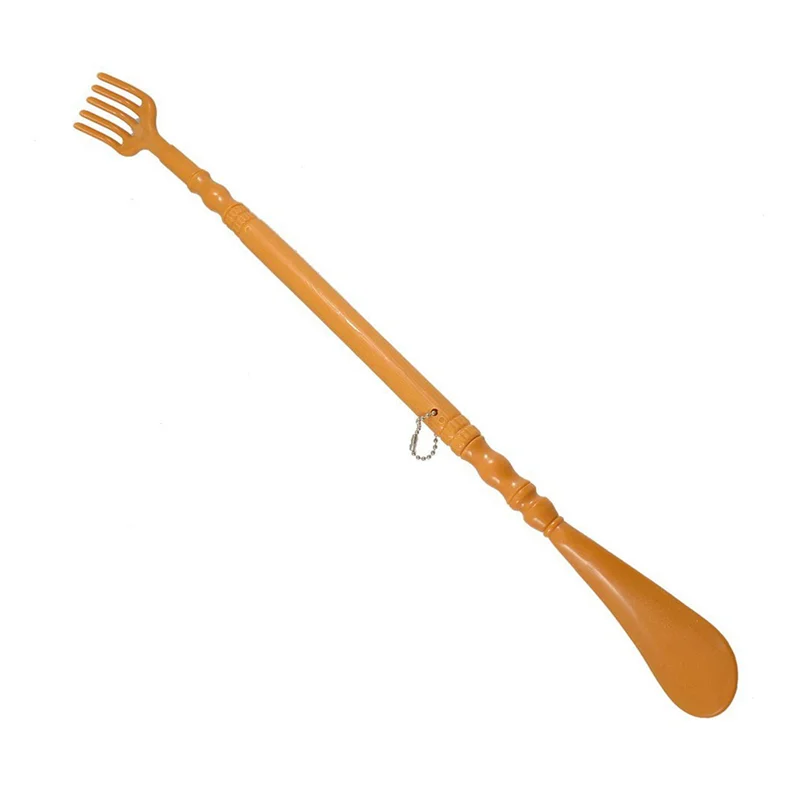 AA20-6X Brown Plastic Handle Back Scratch Helper Massager 48 Cm