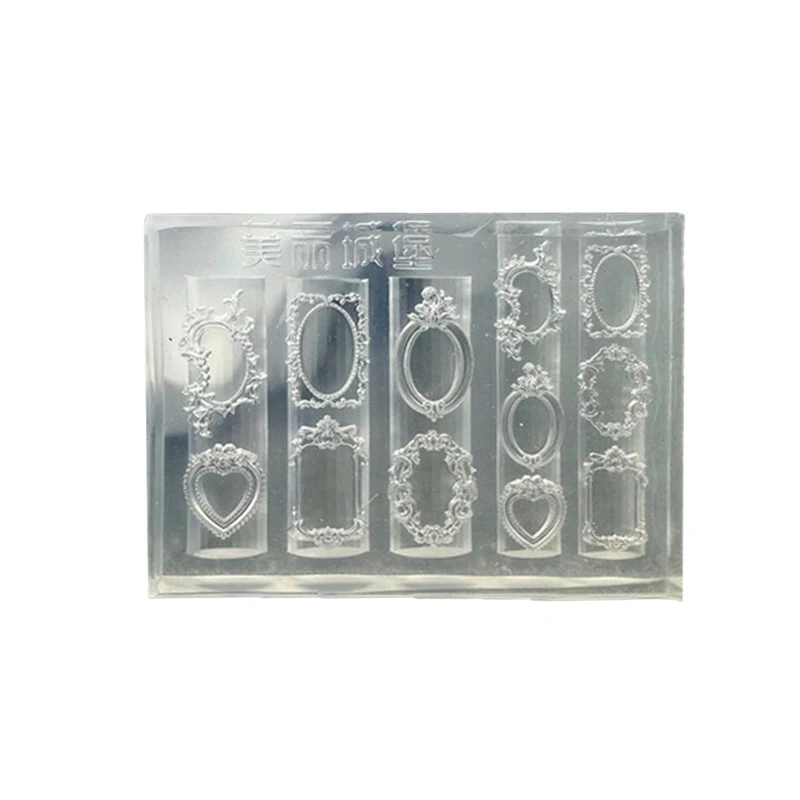 Silicone Nail Mold Nail Stamping Nails DIY Nail Salon Design Stereoscopic Manicure Art Tool Mini Photo Frame Shape