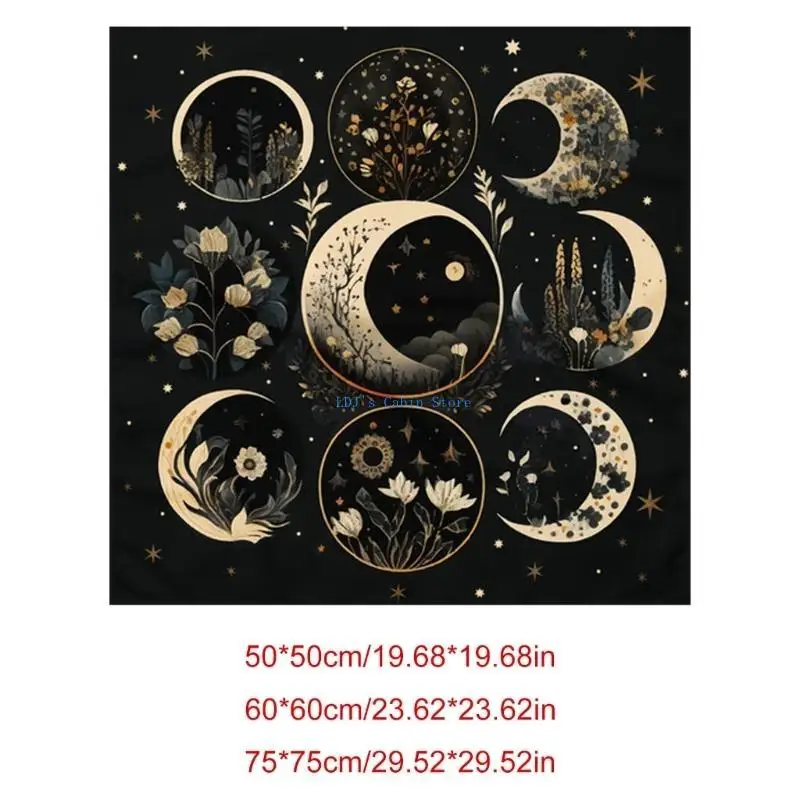 XXFC Luna Flower Tarot Card Divinaciones Tarjetas Tapestry Tapestry