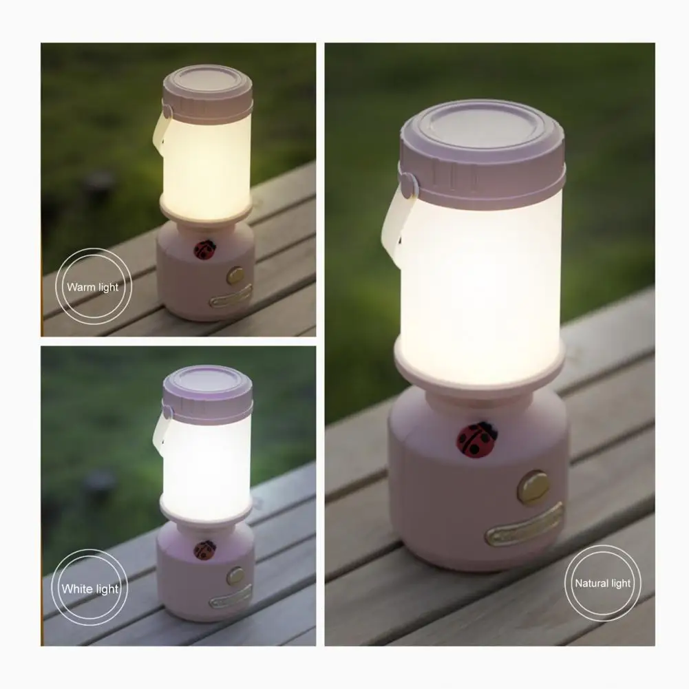 Led Lamp Dimmable Cordless Camping Lantern Portable Outdoor Light with Flicker-free Eye Protection for Table Lamp Stepless