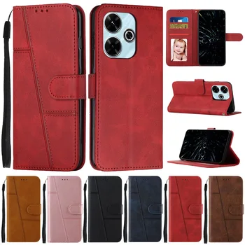 כיסוי ספר פילפוף למכשיר Xiaomi Redmi 13, כיסוי ספר למכשיר Coque Xiomi Redmi 13, כיסוי עור מוגן למכשיר Redmi13 13C Fundas