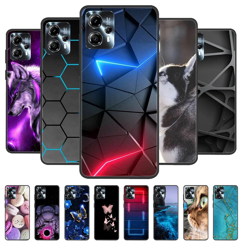 For Motorola Moto G13 G23 Case Cute Cat Wolf Painted Cover Soft Silicone Phone Case For Moto G23 G 13 MotoG13 MotoG23 Back Cover