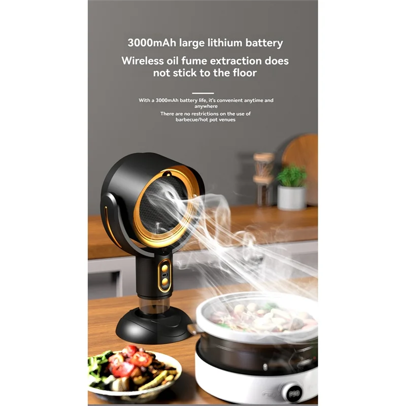 

Portable Exhaust Hood Desktop Range Hood With Filter Cotton USB Powered Portable Kitchen Exhaust Fan For Apartment