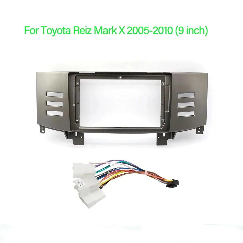 9 Inch Adapter Android Dash Fitting Panel Kit Car Radio DVD Player Fascias Frame For Toyota Reiz Mark X 2005-2010