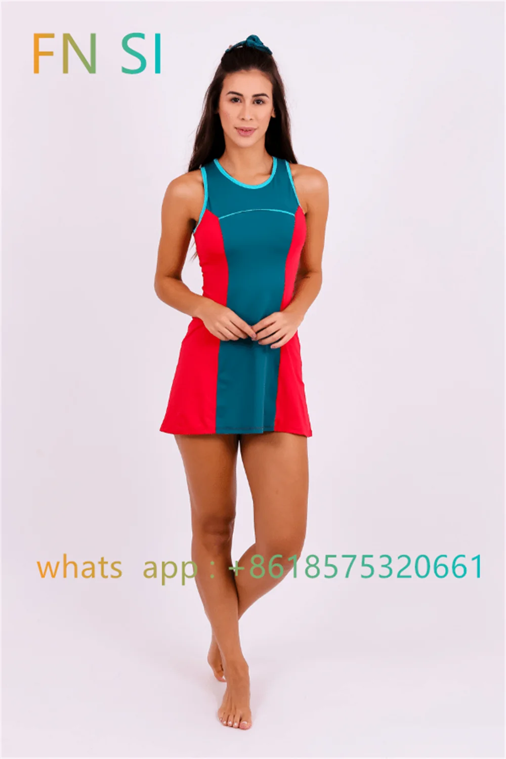 Fn si tênis de praia vestido de golfe moda conjunto com shorts para mulher casual badminton tênis vestidos de fitness ao ar livre