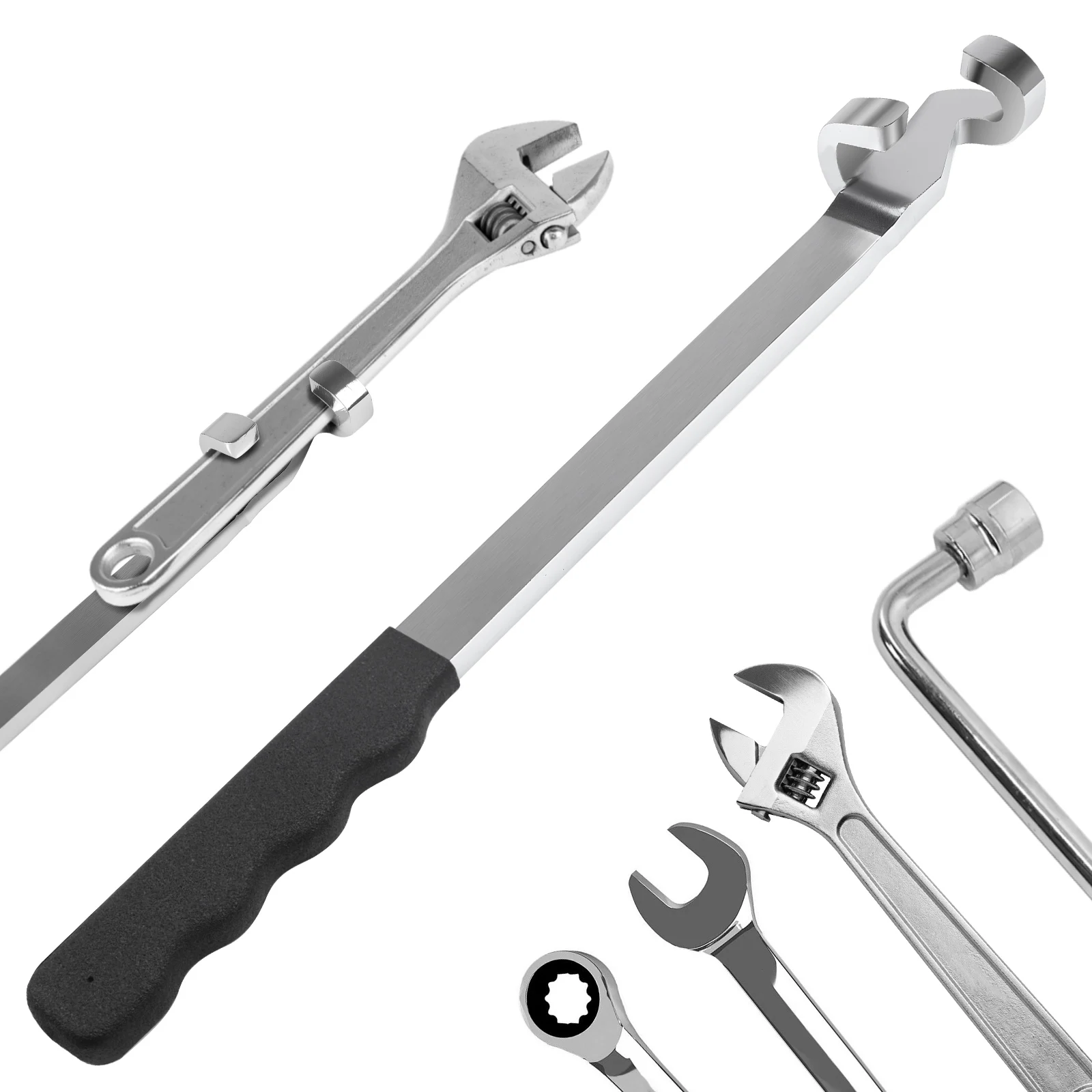 

For Extra Leverage for Tighten Nuts Bolt Wrench Extender Tool Bar Electroplating Spanner Torque Amplifier Device for Mechanics