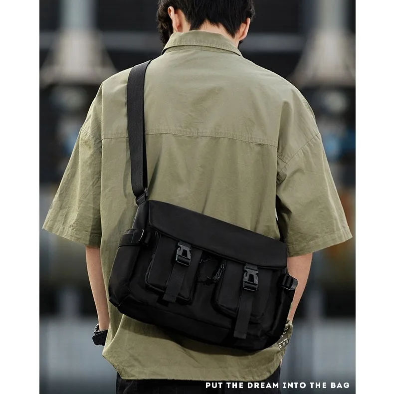 

Crossbody bag Male student Oxford cloth high-grade design sense niche fashion brand crossbody bag backpack men's shoulder bag