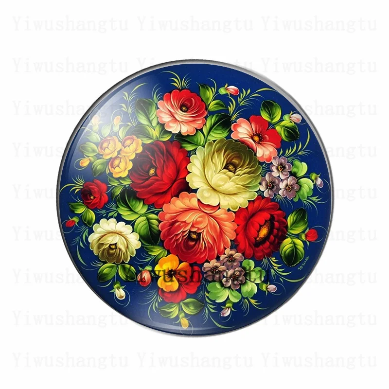 Beauty red flower rose background with flower 12mm/20mm/25mm/30mm photo glass cabochon demo flat back Making findings
