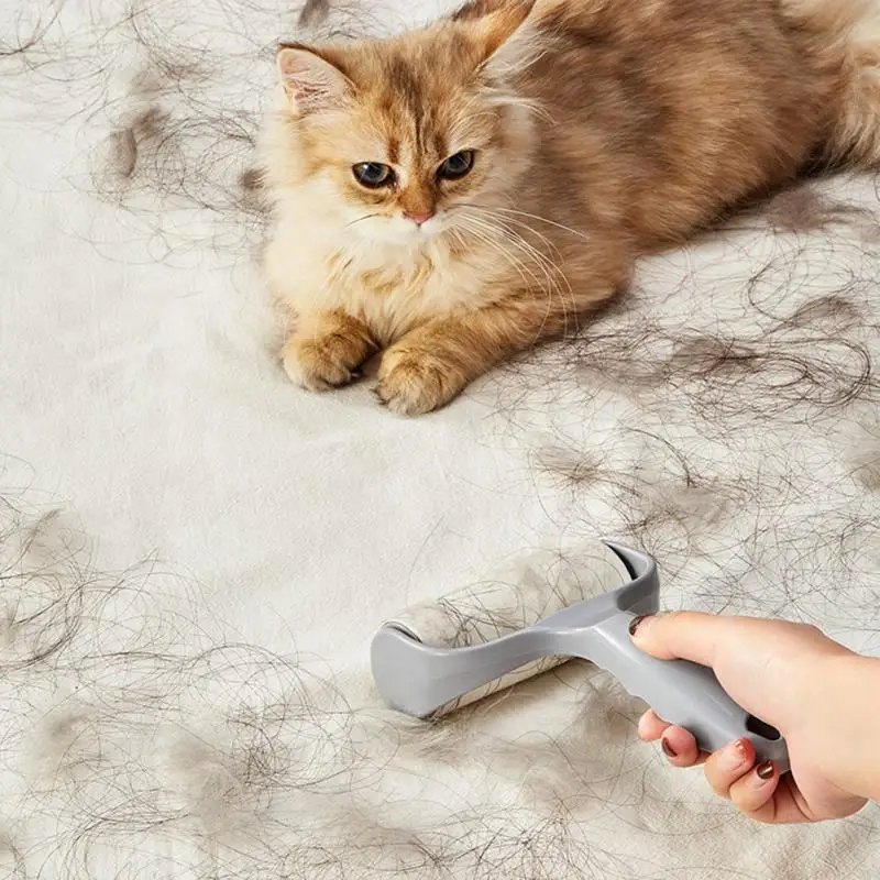 Limpiador de polvo para pelo de mascotas, removedor de alfombras, lavable con mango, rodillo adhesivo de papel reemplazable, herramienta de cepillo de limpieza