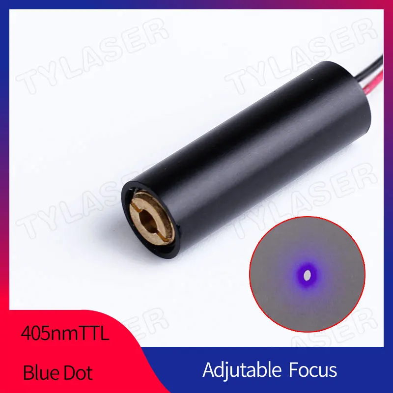 D10X30mmTTL Adjustable Focus 405nm 1mW 5mW 10mW 30mW 50mW 100mW Blue Dot Laser Diode Module Industrial Grade ACC Driver