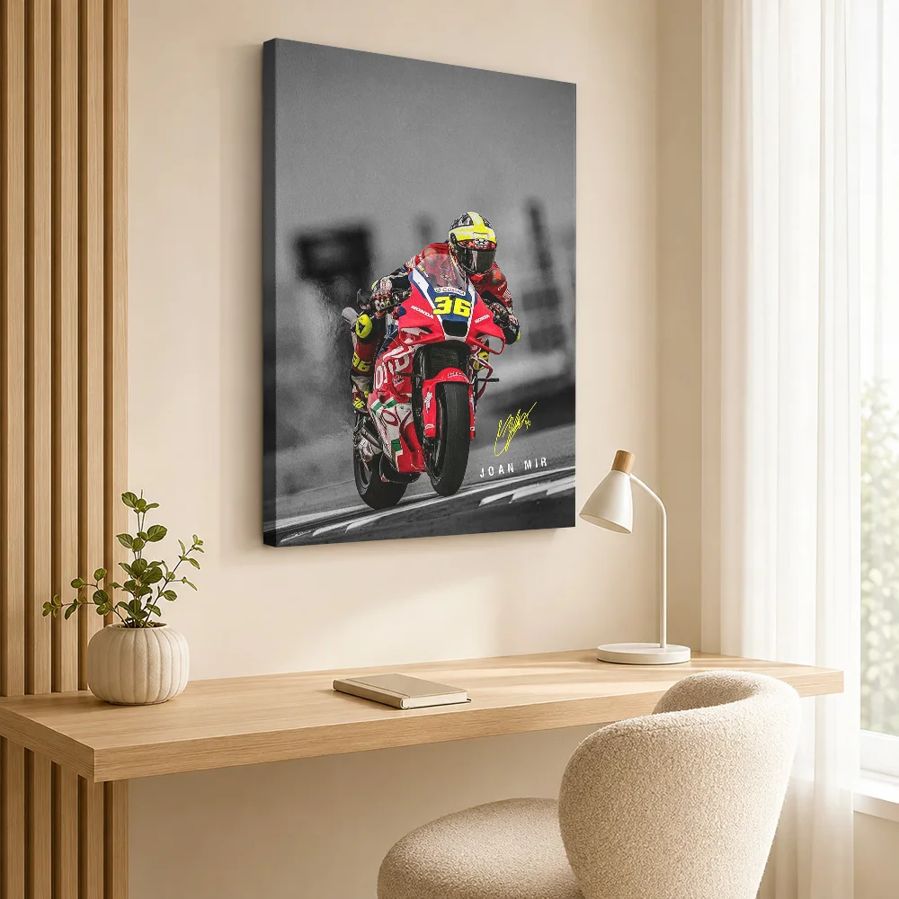 Joan Mir MotoGP Canvas Print Poster Personalized Modern Aesthetic Wall Art for Dining Room Home Decoration Gift for Collectors