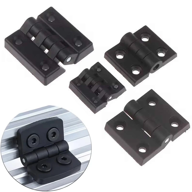 

10Pcs Hard Plastic Butt Hinge Connector Nylon Door Connector Drawer for V-Slot Profiles Electric Cabinet Furniture Door Fittings