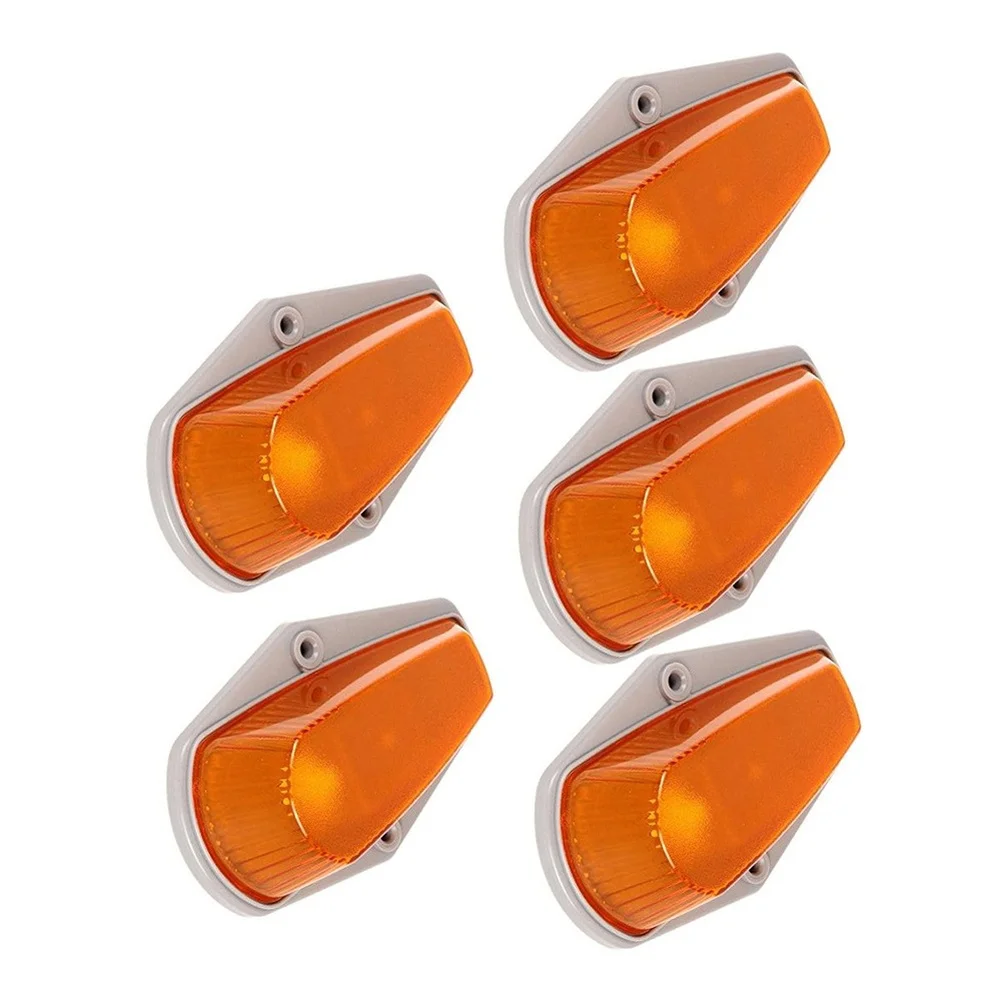 Roof Outline Amber LED Light Kit for Ford For F150 For F250 For F350 1980-1997 - 5pcs Cab Lights + Wiring + Screws