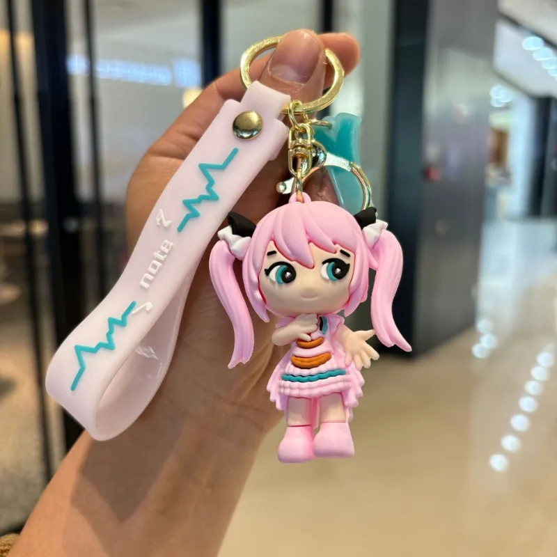 Cartoon Hatsune Miku Keychain Hatsune Hatsune doll pendant car bag Keychain cute little gift cute keychain